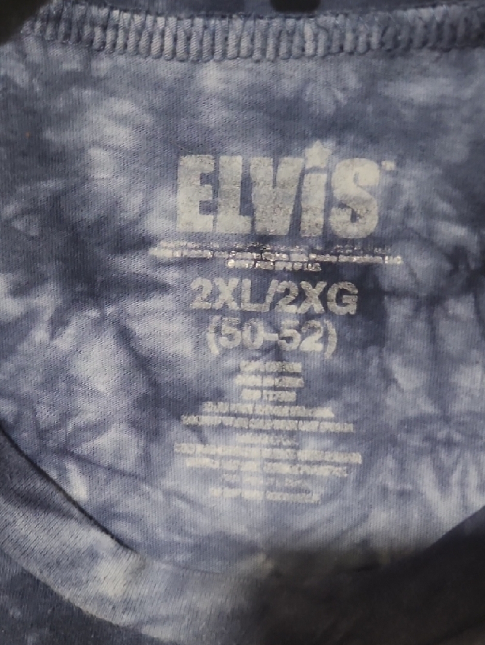 Elvis Presley Navy Tie-Dye Muscle Tank. Top Pre-owned Great Condition. - Picture 2 of 4
